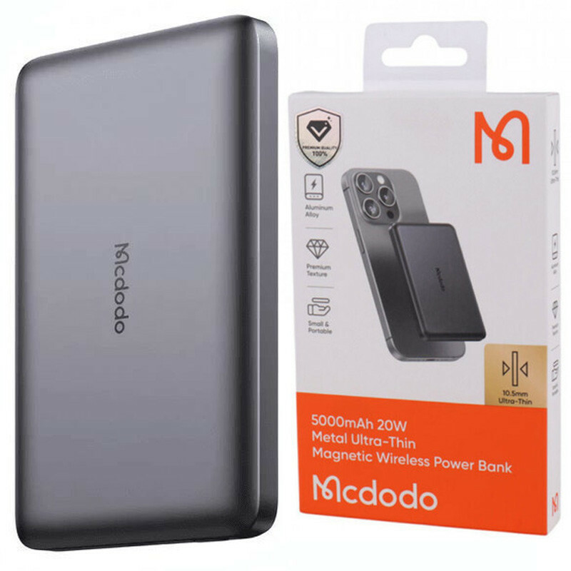 پاور بانک بی سیم فست شارژ مک دودو MC-464 PD 20W ظرفیت 5000 میلی آمپر ساعت