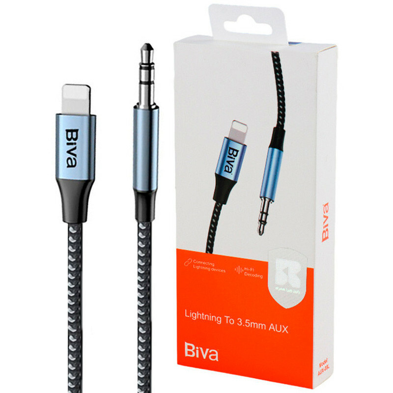 کابل تبدیل Lightning به AUX بیوا AUX-08L طول 1 متر