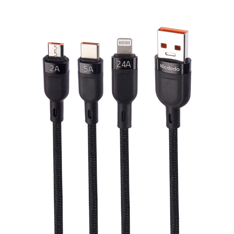 کابل 3 سر فست شارژ Mcdodo CA-8790 5A 1.2m