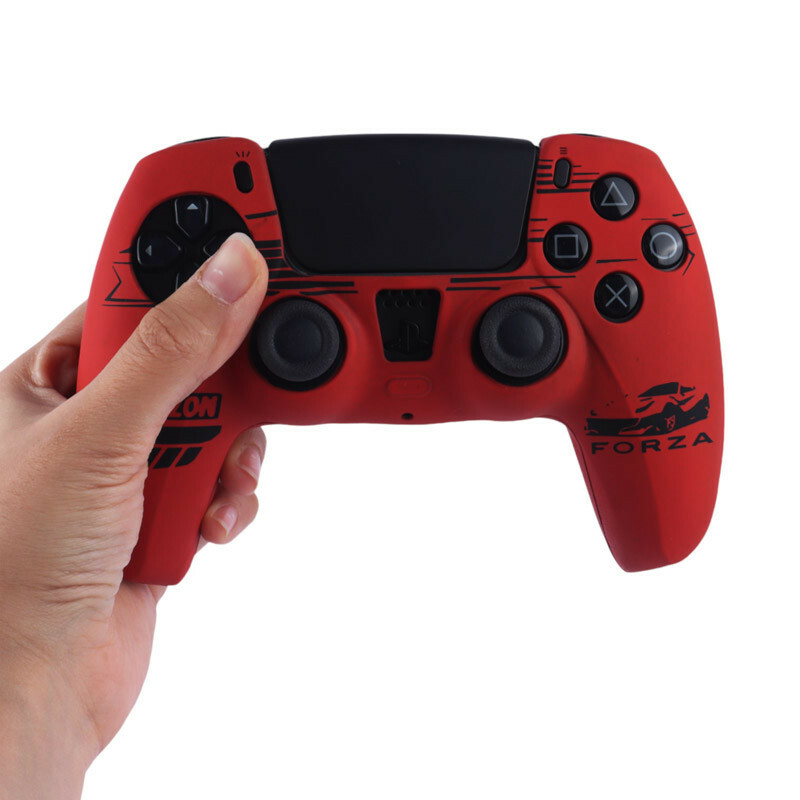 روکش دسته بازی PS5 طرح Forza Horizon قرمز مشکی