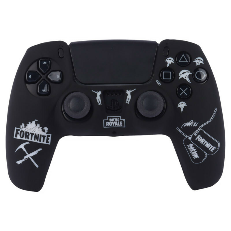 روکش دسته بازی PS5 طرح Fortnite مشکی سفید