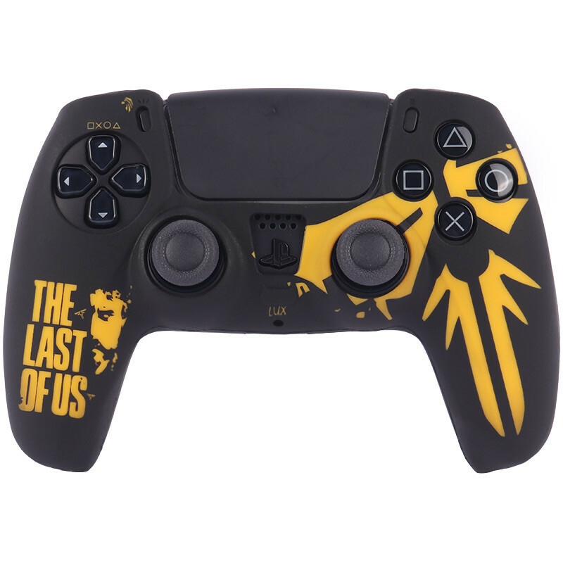 روکش دسته بازی PS5 طرح The last of Us زمینه مشکی زرد