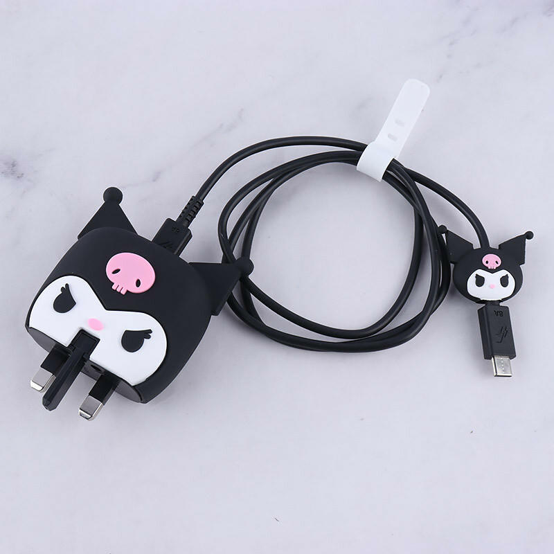 ست محافظ کابل و کلگی شارژر سامسونگ طرح Kuromi