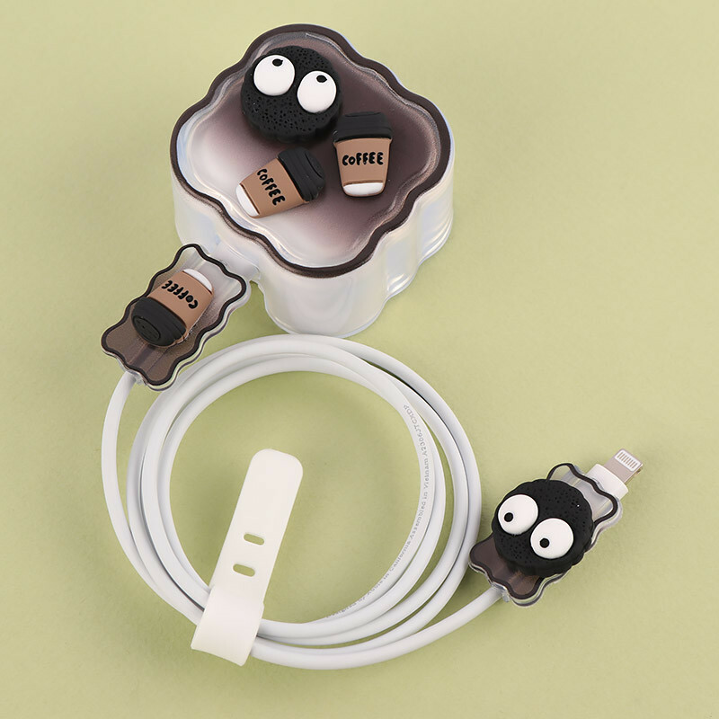 ست محافظ کابل و کلگی شارژر آیفون طرح بیسکوییت OREO