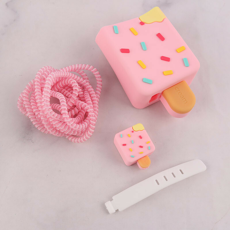 ست محافظ کابل و کلگی شارژر شیائومی 33 وات طرح بستنی