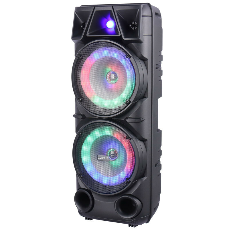 اسپیکر چمدانی بلوتوثی رم و فلش خور Sing-E ZQS8210 + میکروفون و ریموت کنترل