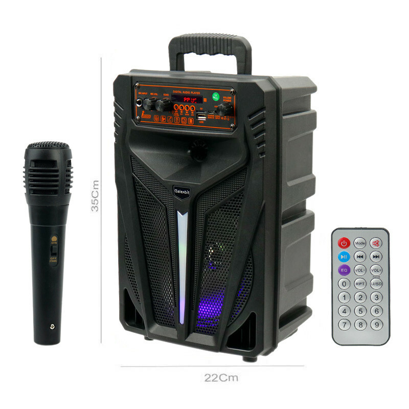 اسپیکر چمدانی بلوتوثی گلکس بیت GS-15 + میکروفون و ریموت کنترل