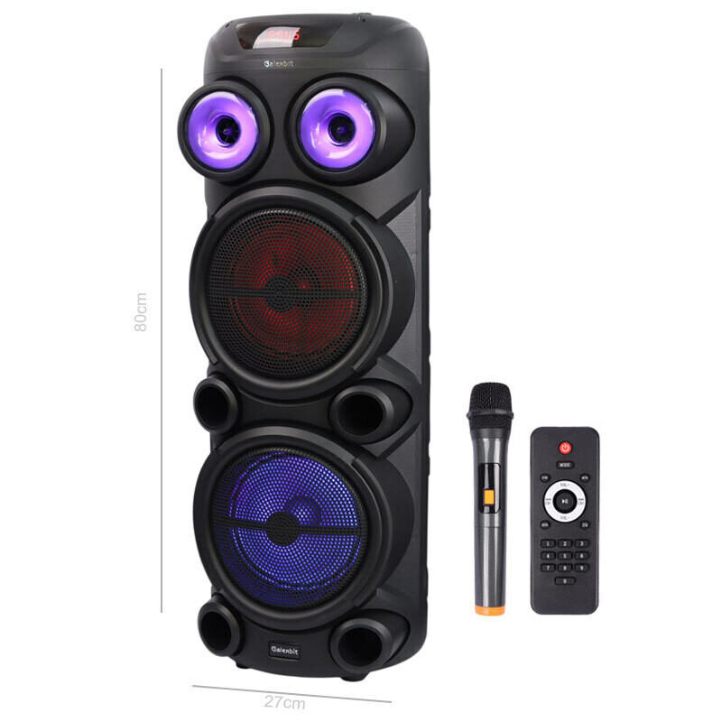 اسپیکر چمدانی بلوتوثی گلکس بیت GS-43 + میکروفون و ریموت کنترل