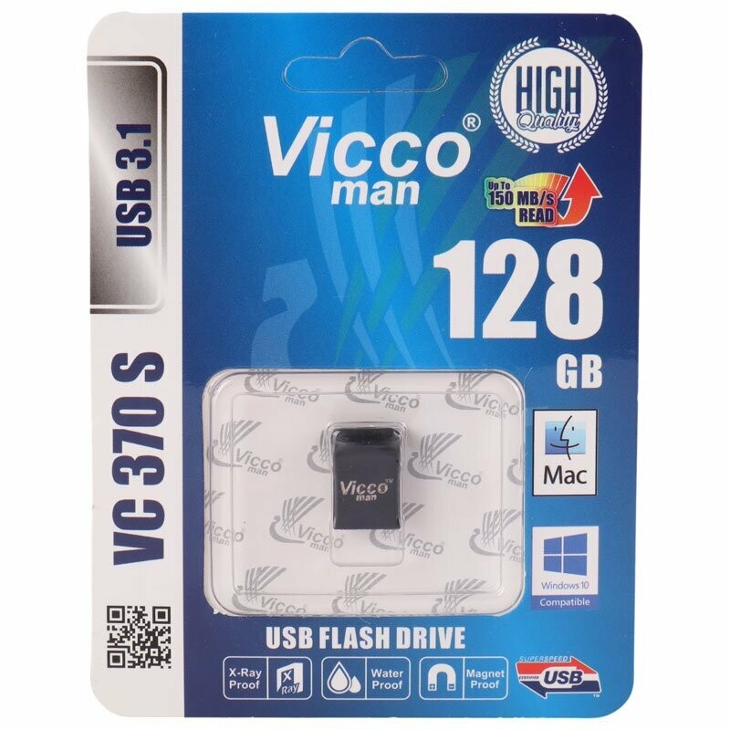 فلش 128 گیگ ویکومن ViccoMan VC370 S USB3.1
