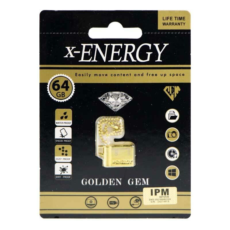 فلش 64 گیگ ایکس-انرژی X-Energy Golden GEM