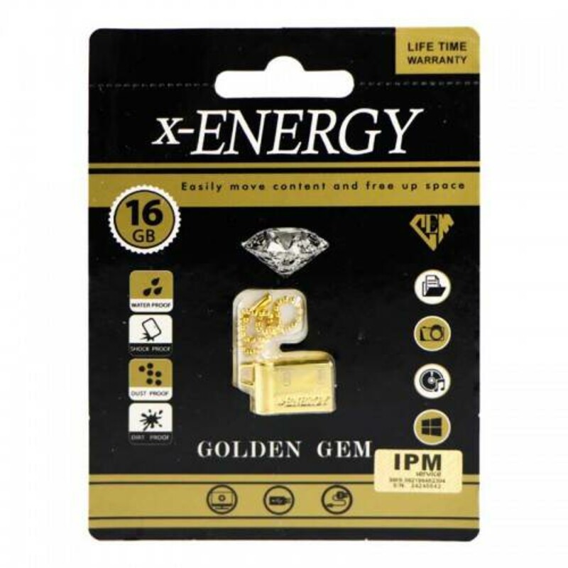 فلش 16 گیگ ایکس-انرژی X-Energy Golden GEM