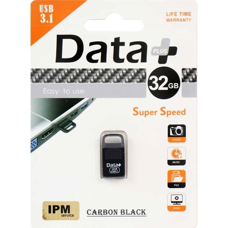 فلش 32 گیگ دیتا پلاس Data+ Carbon Black USB3.1