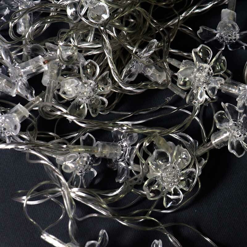 ریسه طرح گل یاس 28 لامپ آفتابی طول 3 متر