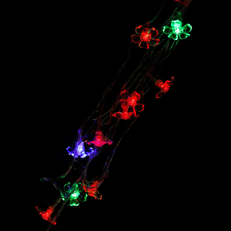 ریسه طرح گل یاس 28 لامپ رنگی طول 4 متر
