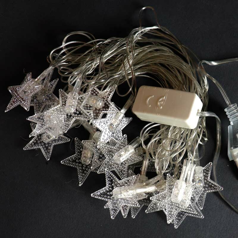 ریسه طرح ستاره فانتزی 20 لامپ آفتابی طول 4 متر