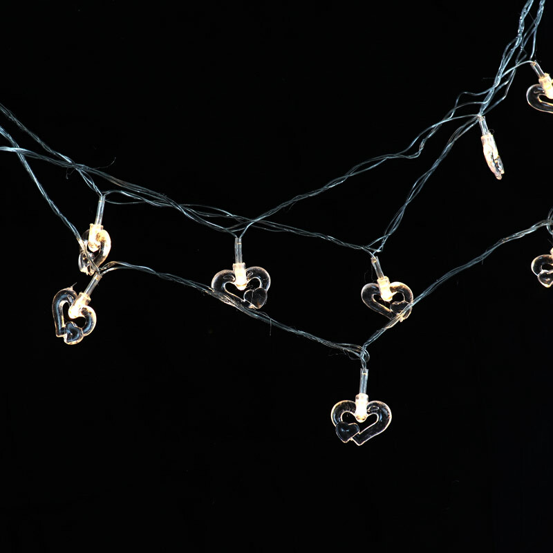 ریسه طرح قلب فانتزی 20 لامپ آفتابی طول 4 متر