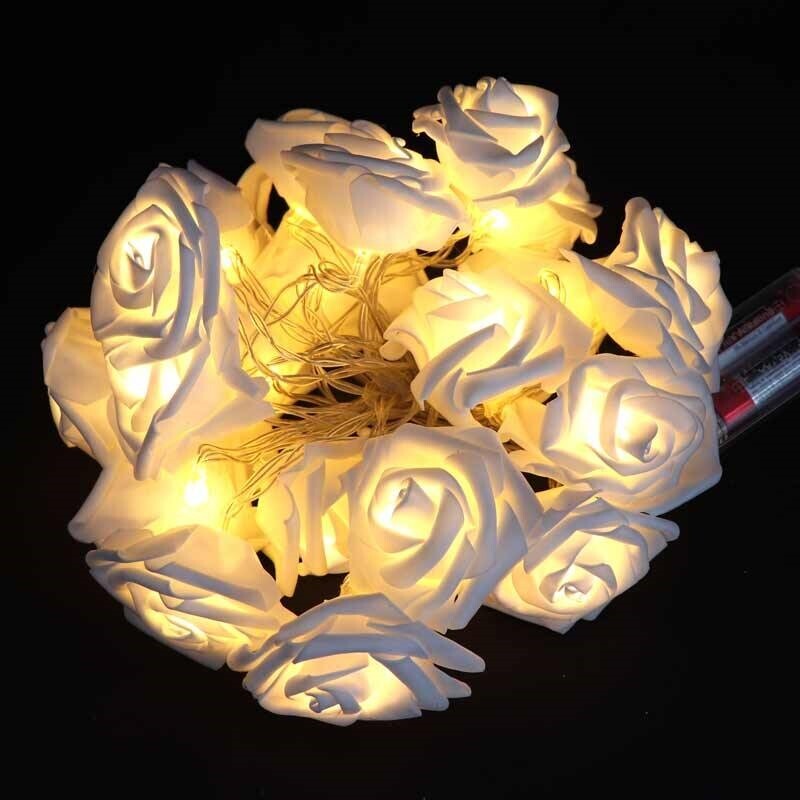 ریسه طرح گل فومی سفید آفتابی طول 3 متر