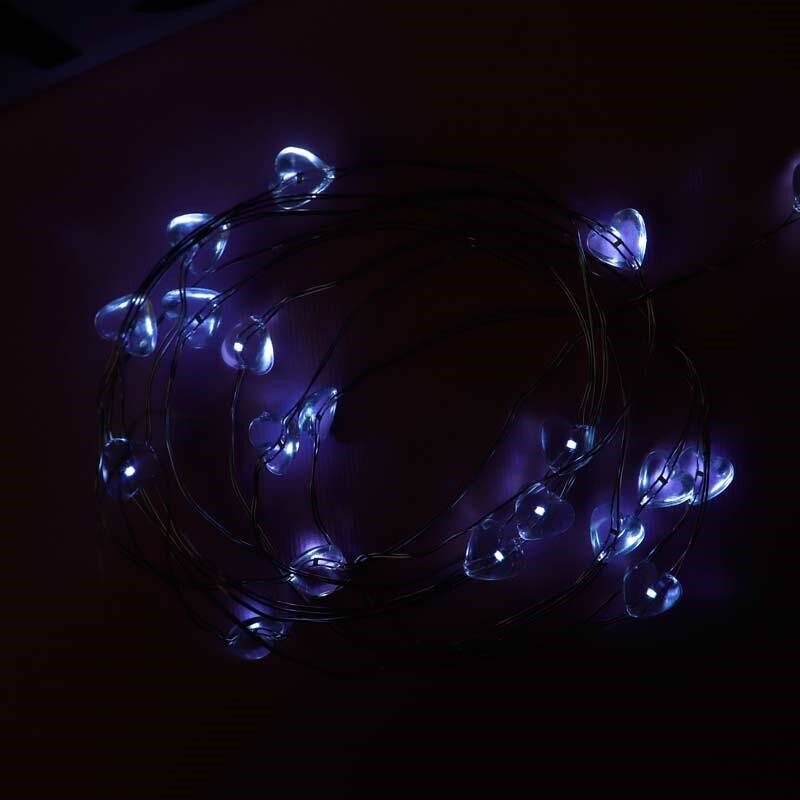 ریسه مفتولی طرح قلب  مهتابی طول 2 متر