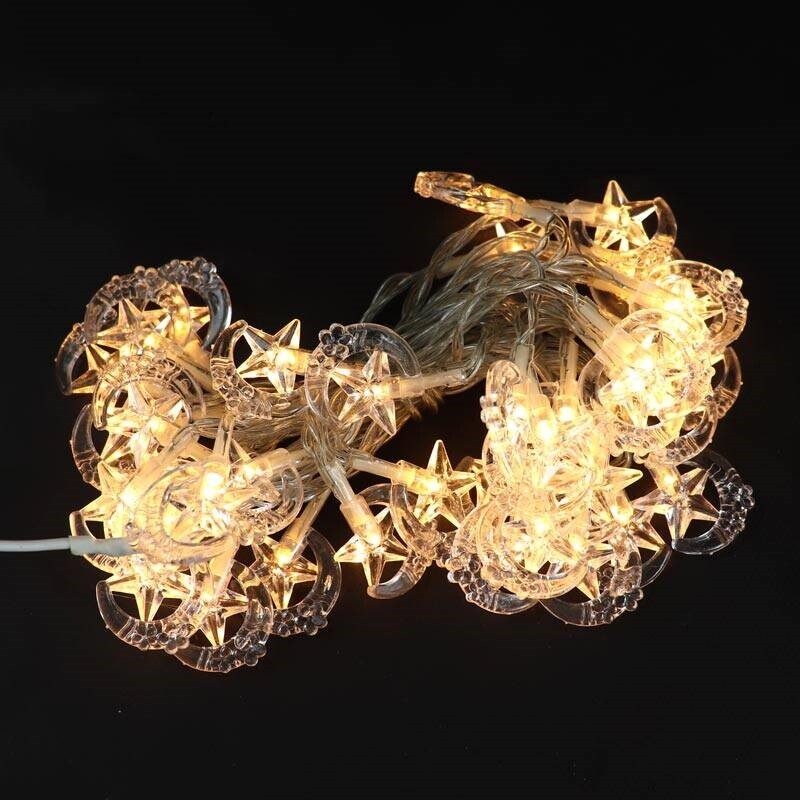 ریسه طرح ماه و ستاره کوچک آفتابی طول 5 متر