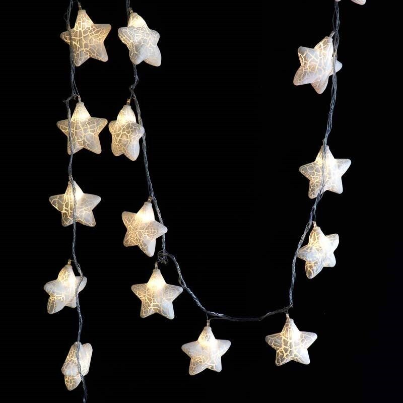 ریسه طرح ستاره سفید آفتابی طول 3 متر