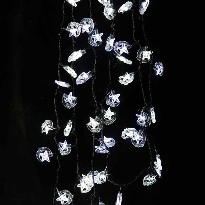 ریسه طرح ماه و ستاره مهتابی طول 4 متر