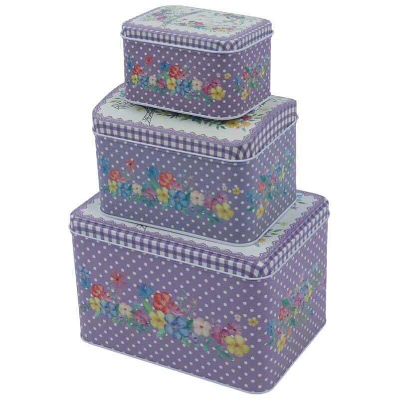 جعبه هدیه فلزی طرح مکعبی بسته 3 عددی