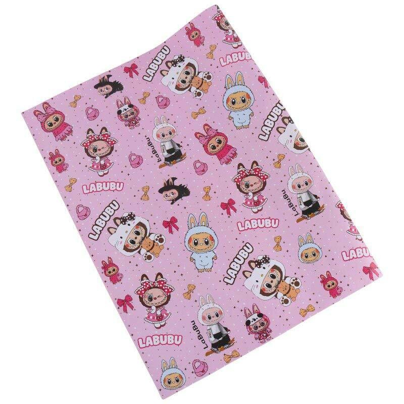 کاغذ کادو طرح دار لبوبو و کرومی بسته 50 عددی