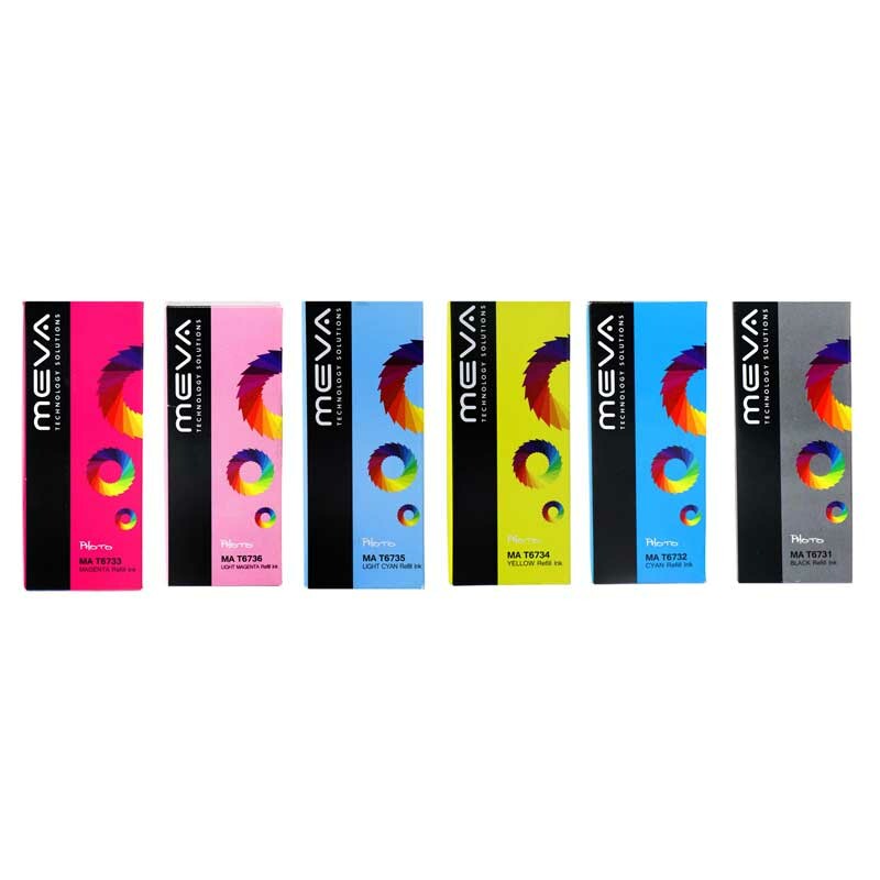 پک شش رنگ جوهر Meva 100ml