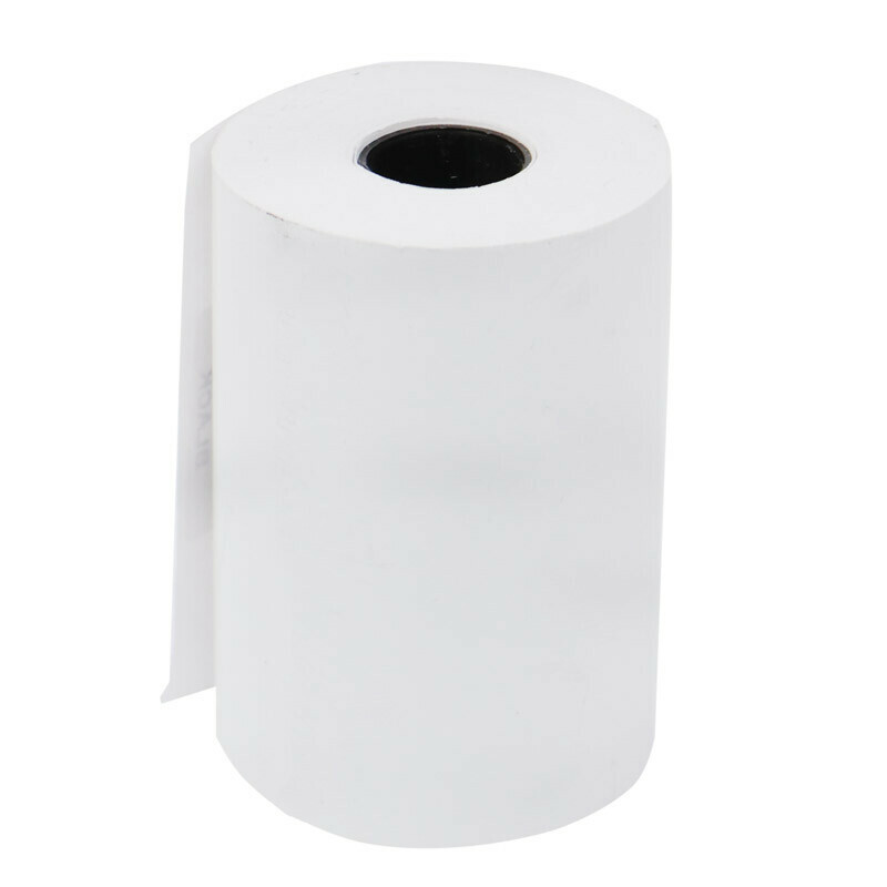 کاغذ رول حرارتی فیش پرینتر چاپ مشکی 8 سانتی متری بسته 84 عددی