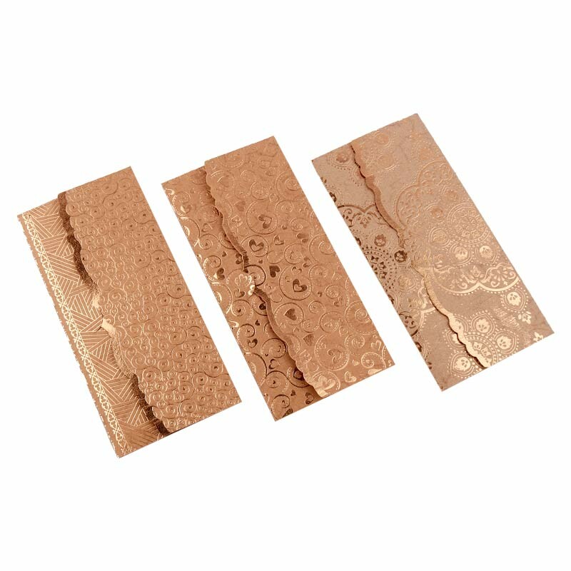 پاکت پول زرکوب اکلیلی 90x190mm