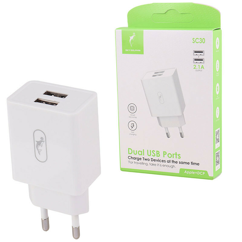 شارژر دیواری 10.5 وات اسکای دلفین SC30 2.1A