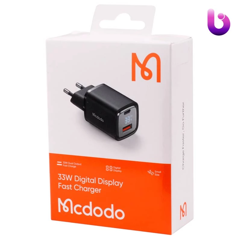 شارژر دیواری 33 وات مک دودو CH-1701 QC4.0 PD 4A