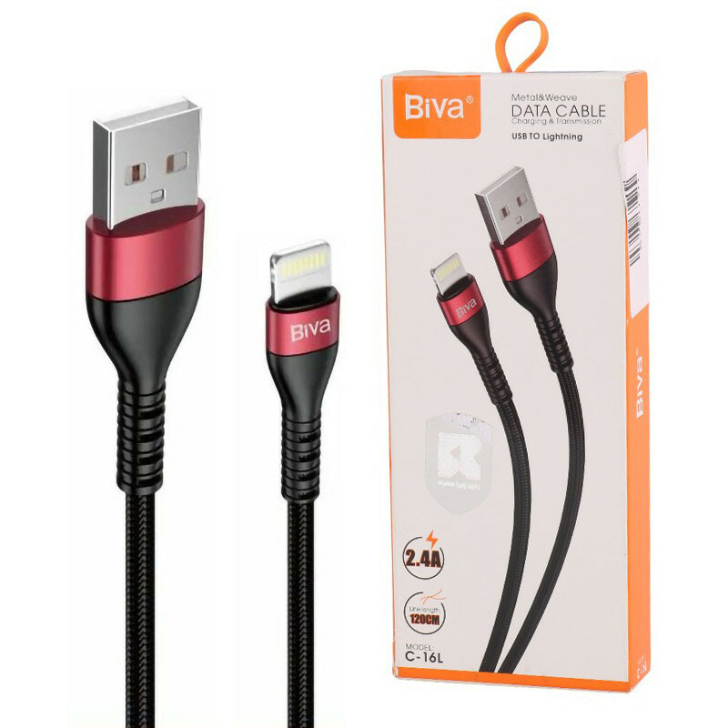 کابل لایتنینگ 2.4 آمپر بیوا C-16L طول 1.2 متر