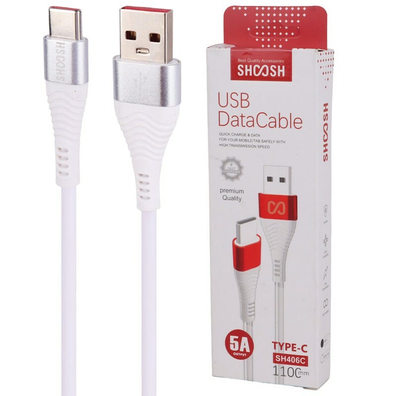 کابل تایپ سی فست شارژ 5 آمپر شوش SH406C طول 1.1 متر