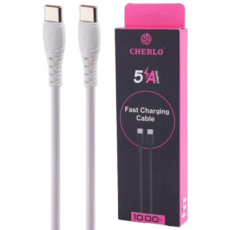کابل دو سر تایپ سی فست شارژ 5 آمپر چرلو CH-TC/TC02 طول 1 متر