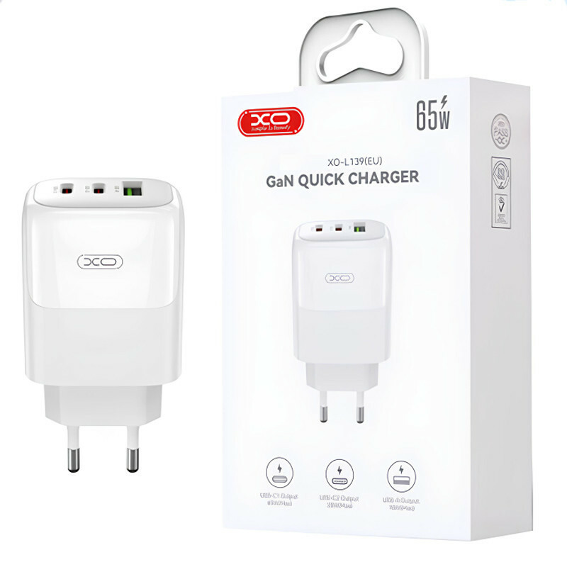 شارژر دیواری 65 وات ایکس او XO-L139 GaN PD QC 3.25A