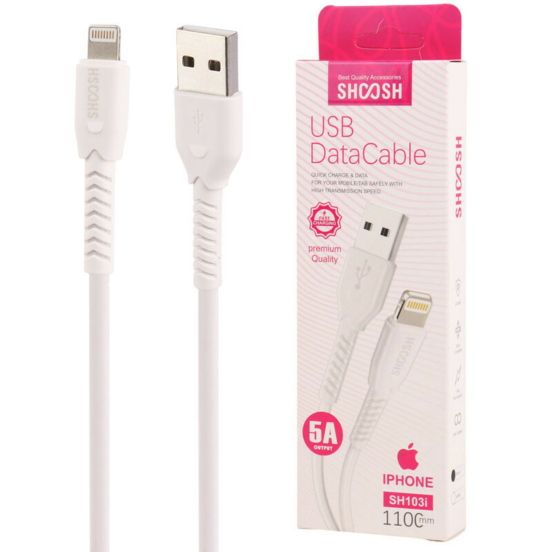 کابل لایتنینگ فست شارژ 5 آمپر شوش SH103i طول 1.1 متر