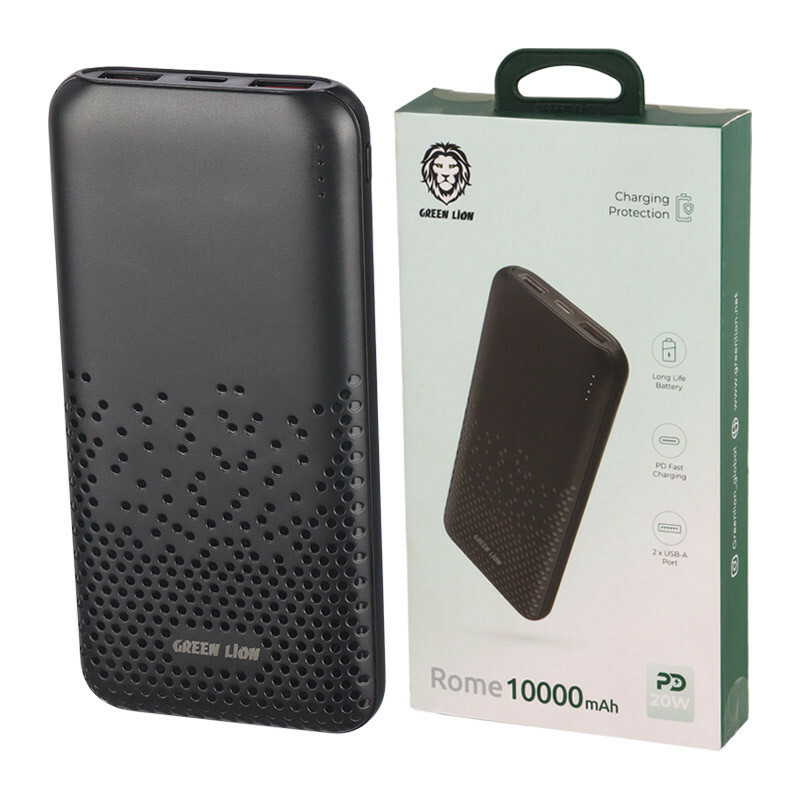 پاور بانک فست شارژ گرین لاین Rome PD 20W ظرفیت 10000 میلی آمپر ساعت