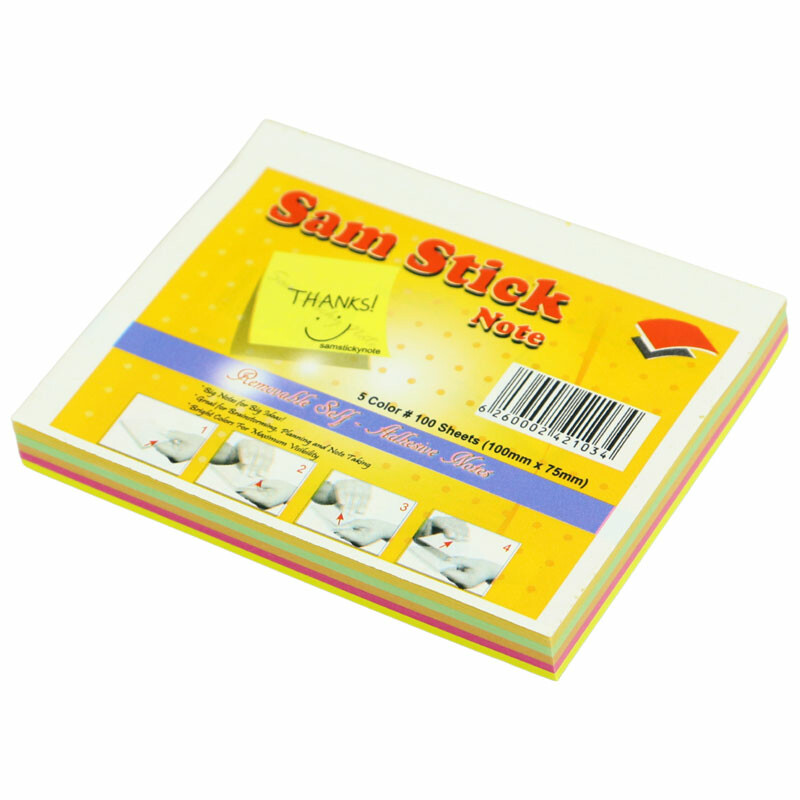 کاغذ یادداشت چسب دار Sam Stick Note 10*7.5cm بسته 100 برگی