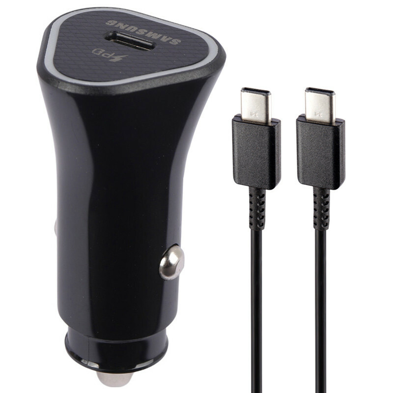 شارژر فندکی فست شارژ Samsung EP-L502 3A PD3.0 25W + کابل تبدیل تایپ سی