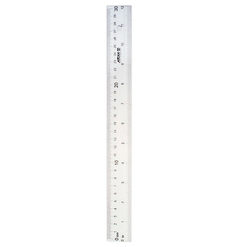 خط کش پلاستیکی آریا Arya 8031 30cm بسته 48 عددی