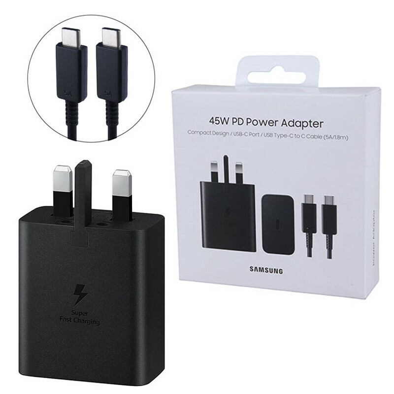 شارژر دیواری 45 وات سامسونگ EP-T4510 PD 3A + کابل تبدیل تایپ سی