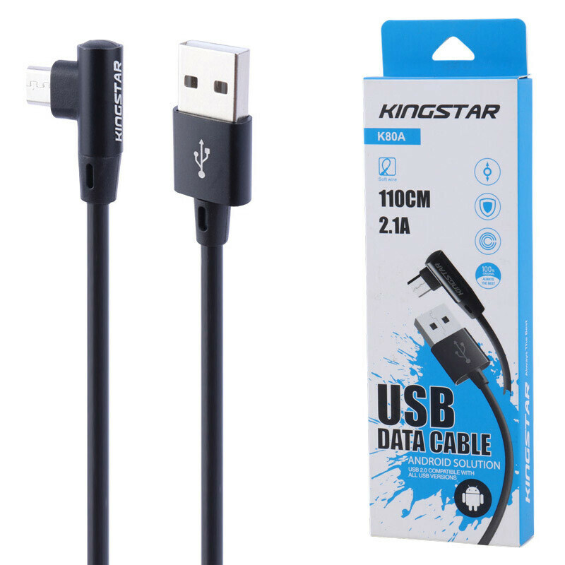 کابل میکرو یو اس بی 2.1 آمپر کینگ استار K80A طول 1.1 متر