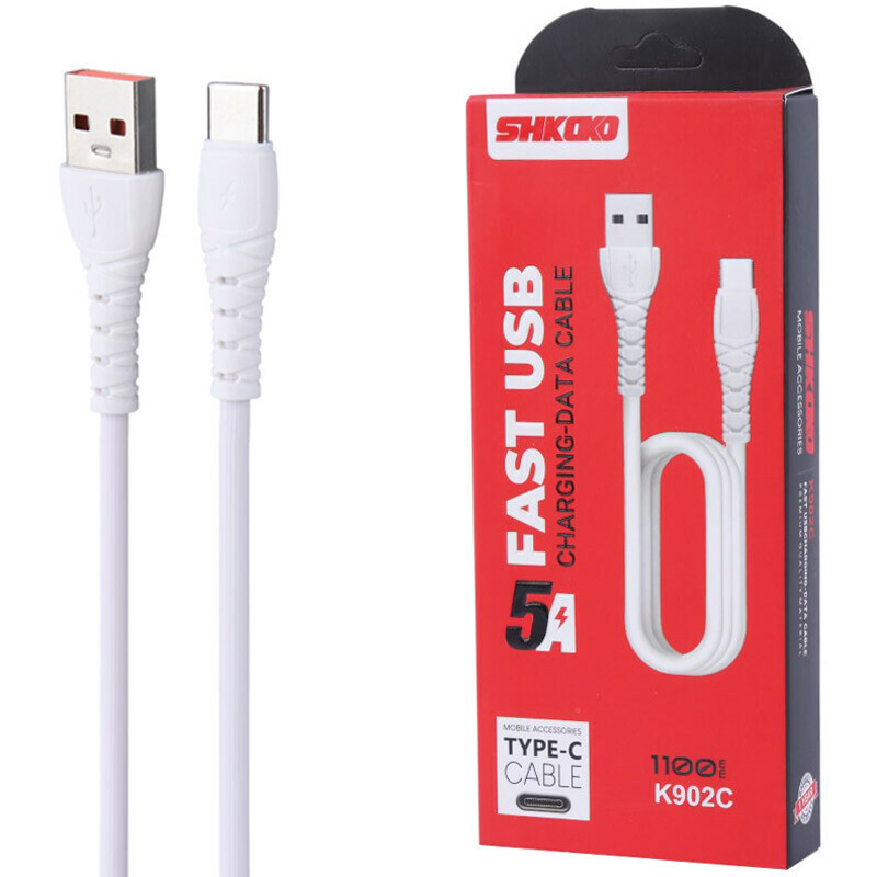 کابل تایپ سی فست شارژ 5 آمپر شکاکو K902C طول 1.1 متر