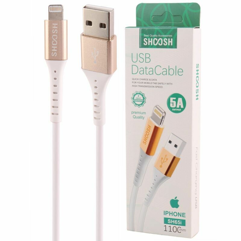 کابل لایتنینگ فست شارژ 5 آمپر شوش SH65i طول 1.1 متر