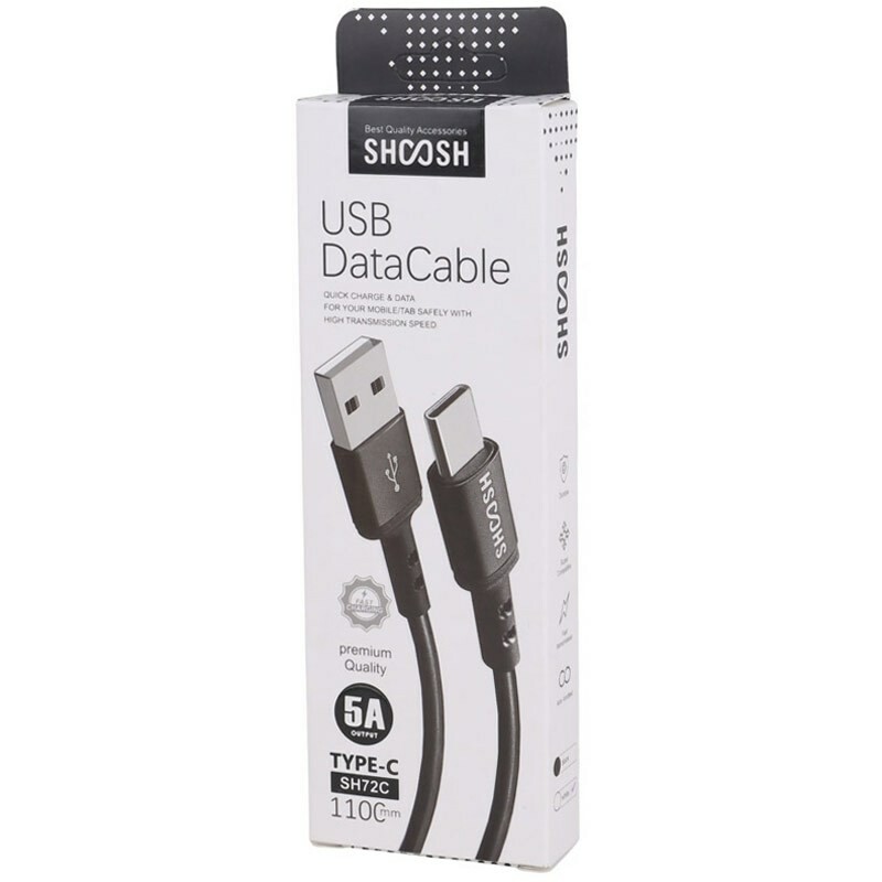 کابل تایپ سی فست شارژ 5 آمپر شوش SH72C طول 1.1 متر