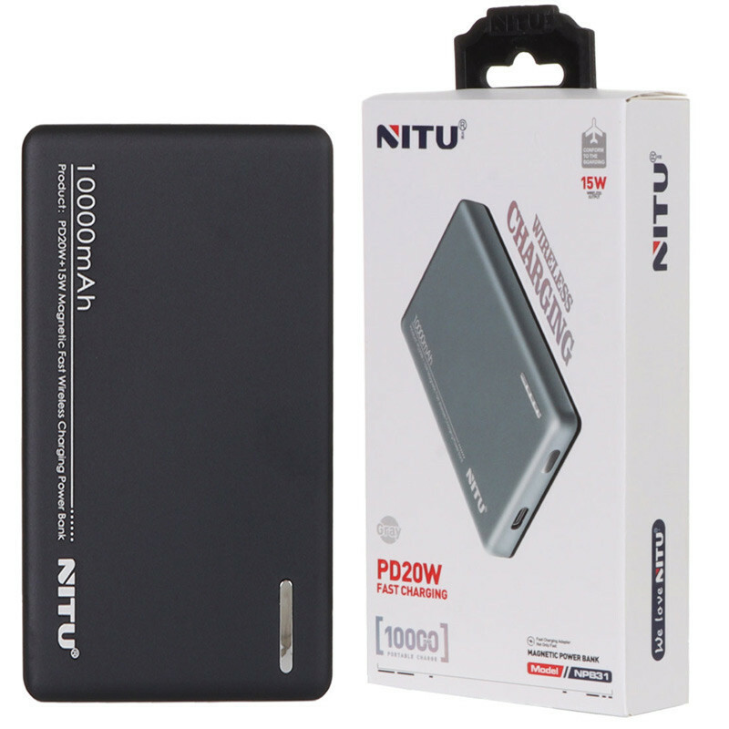 پاور بانک بی سیم فست شارژ نیتو NPB31 PD 20W ظرفیت 10000 میلی آمپر ساعت
