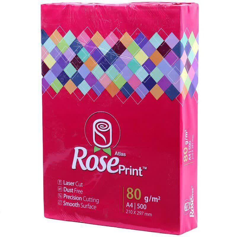 کاغذ A4 رز پرینت سرخابی 80 گرم بسته 500 عددی