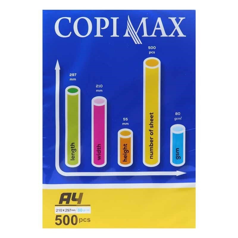 کاغذ A4 کپی مکس نوین کاغذ 80 گرم بسته 500 عددی کد 2