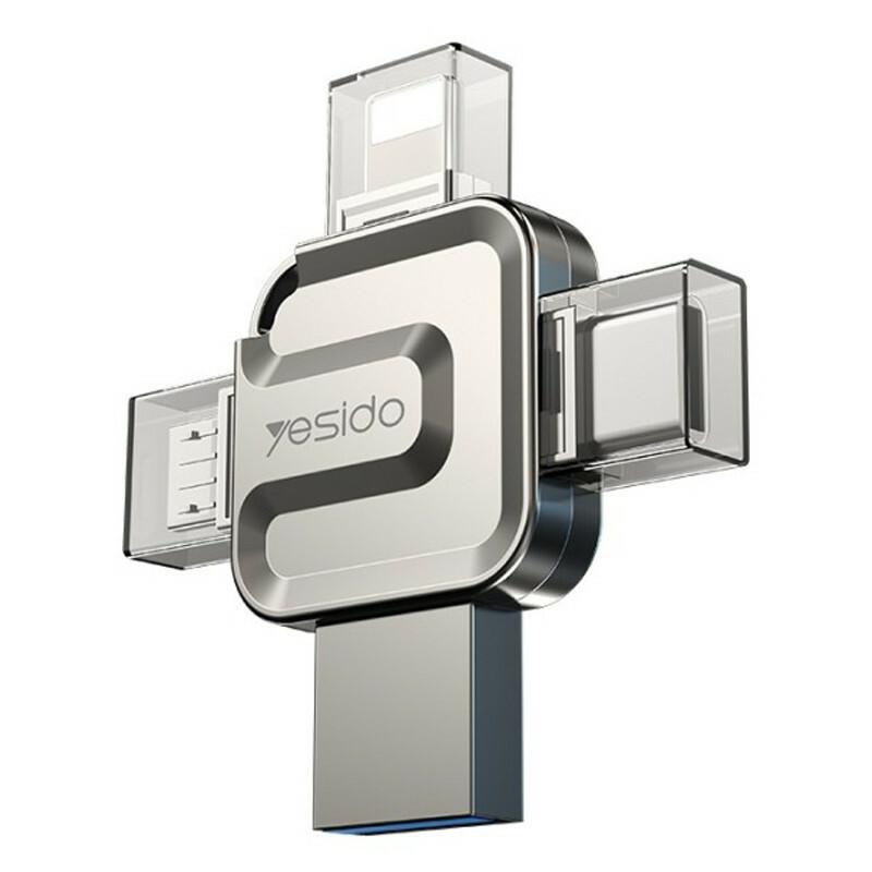 فلش 128 گیگ یسیدو Yesido FL15 OTG Type-C / Micro USB / Lightning USB3.0